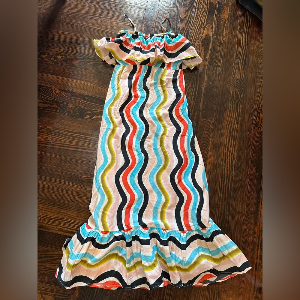 Striped Multicolor Ruffle Maxi Dress - Women - Picture 7 of 9